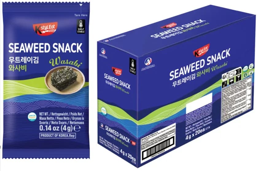 Trayless Nori Seaweed Snack  Wasabi