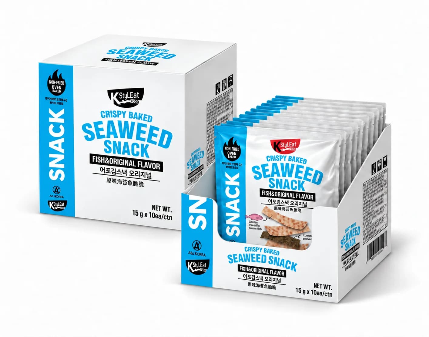 Crispy Baked Fish Seaweed Snack Original